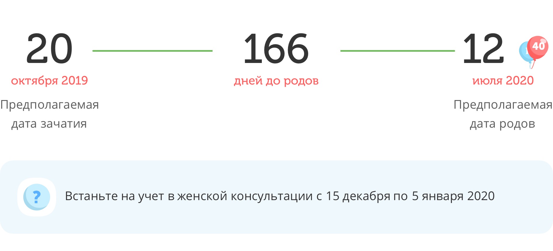 Калькулятор даты родов