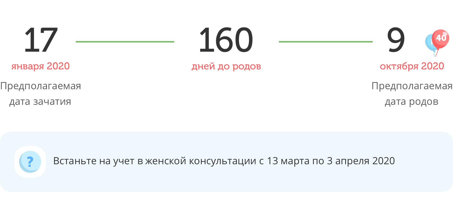 Калькулятор даты родов