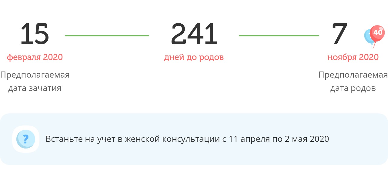 Калькулятор даты родов