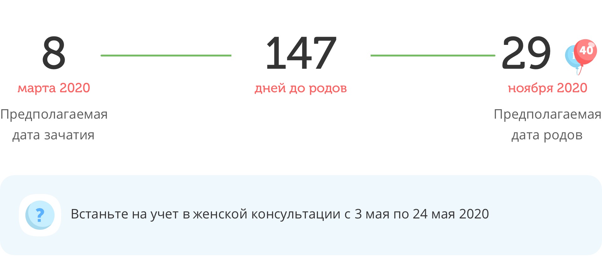Калькулятор даты родов