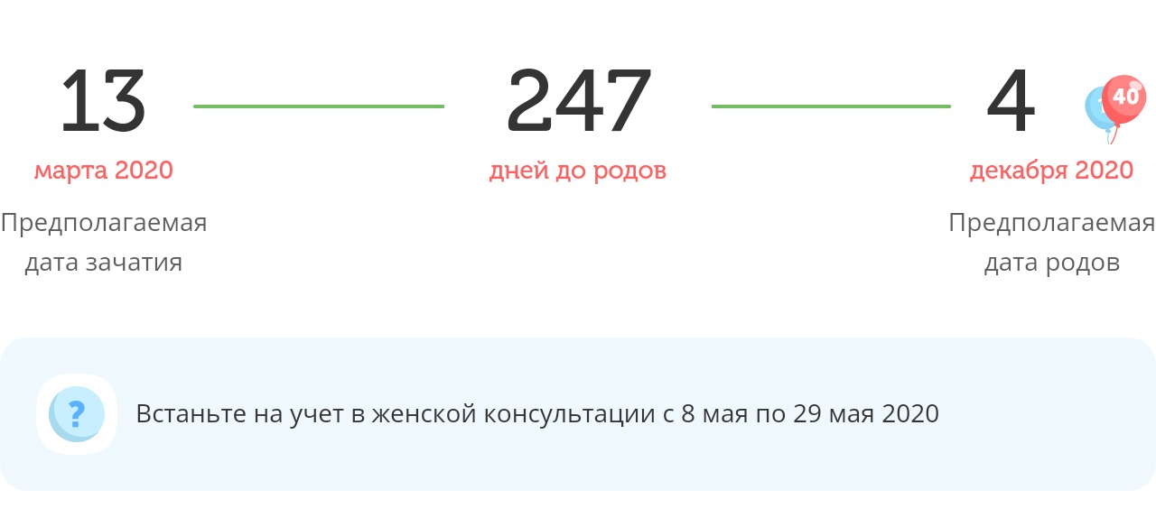 Калькулятор даты родов