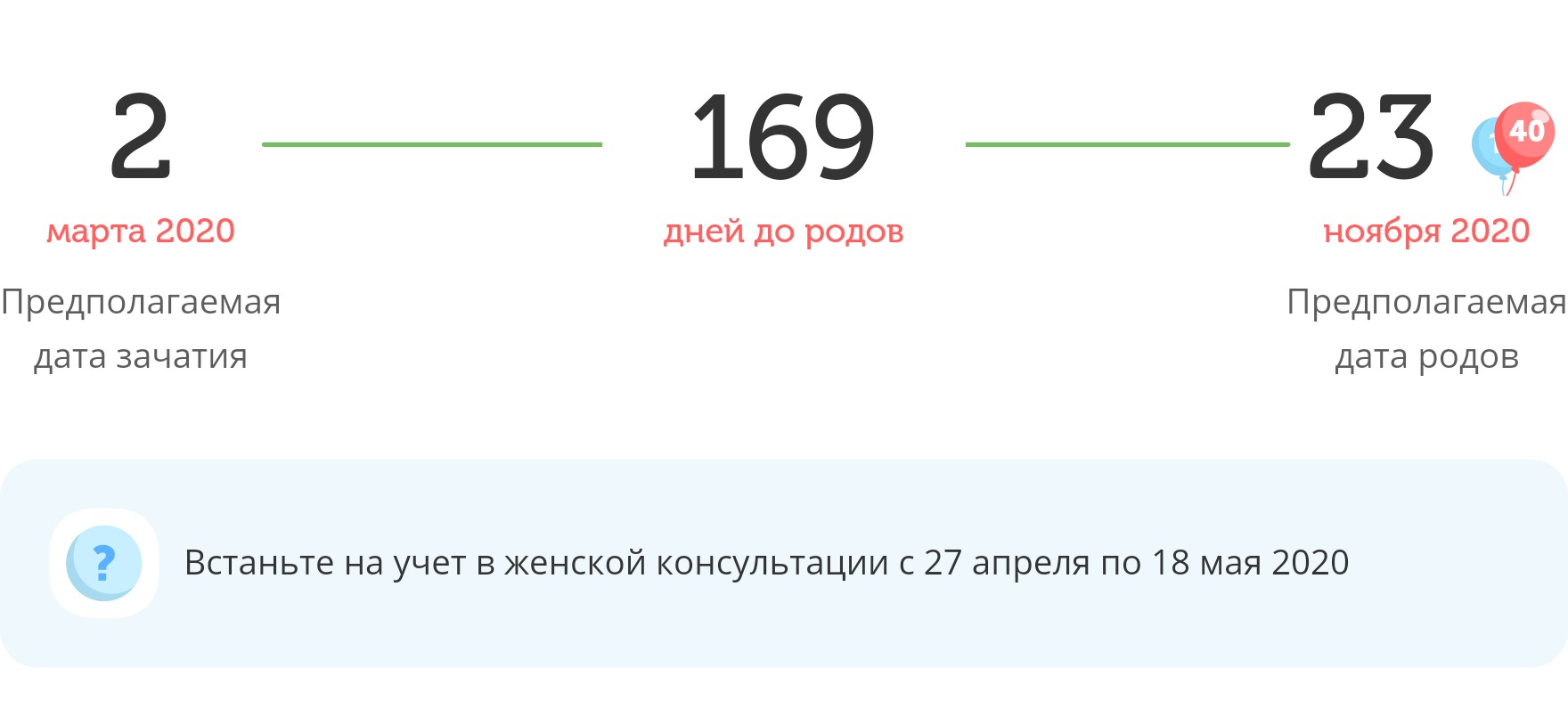 Калькулятор даты родов