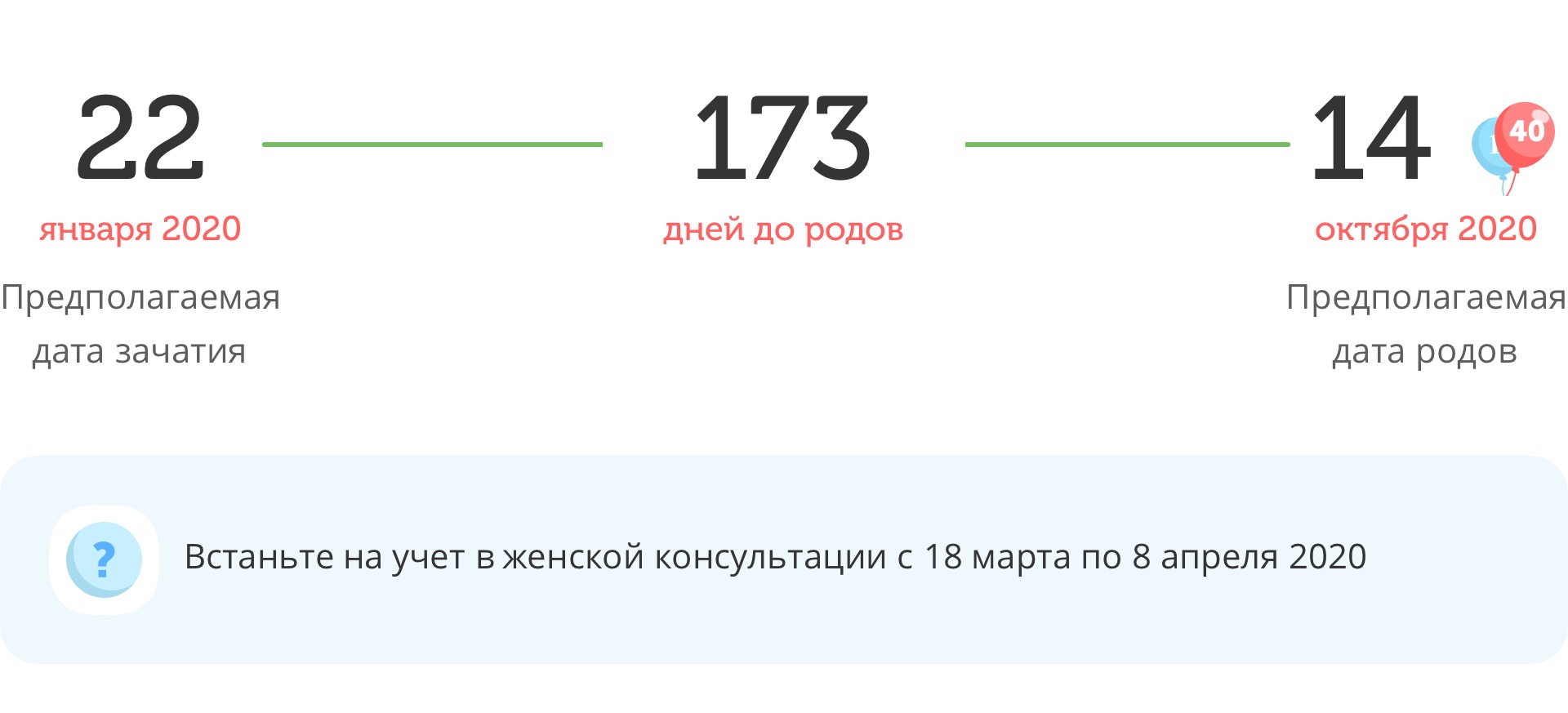 Калькулятор даты родов