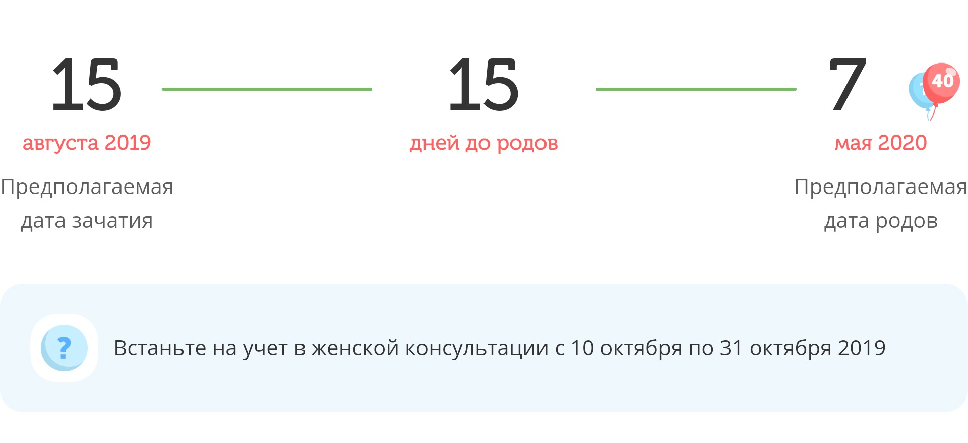 Калькулятор даты родов
