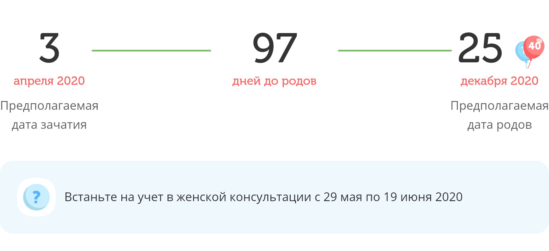Калькулятор даты родов