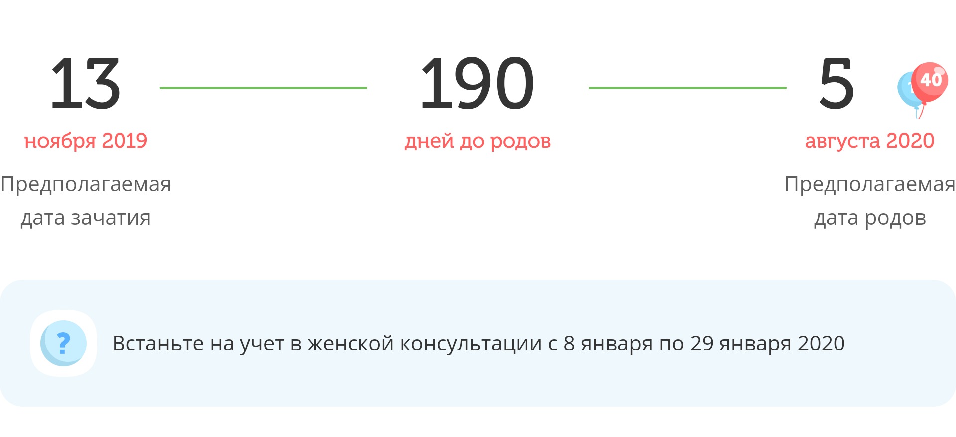 Калькулятор даты родов