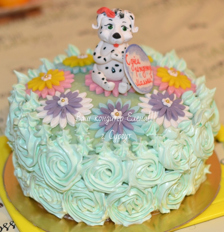 тортик с собачкой