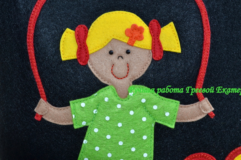 Детская сумочка из ФЕТРА и ТКАНИ под названием