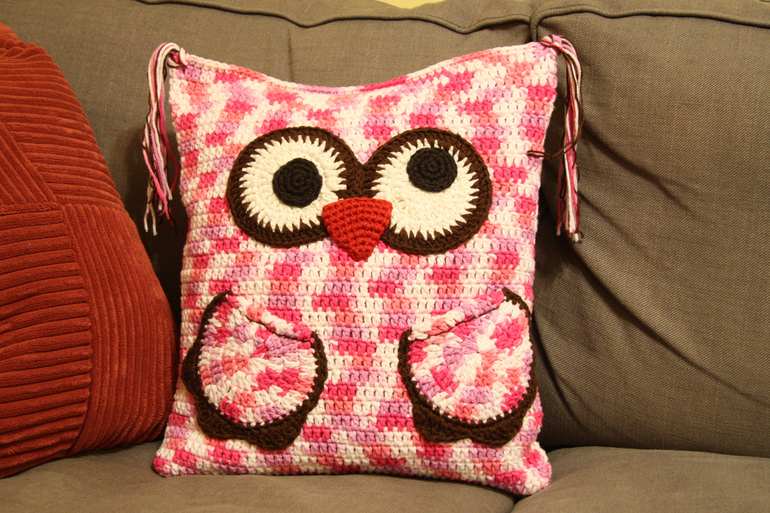 Вот такая подушка сова у меня получилась.