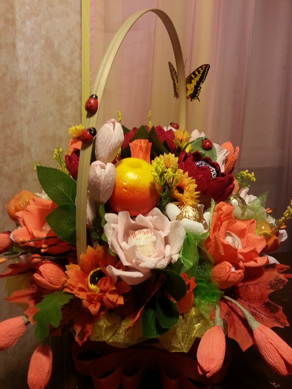 Вот такая получилась корзинка))