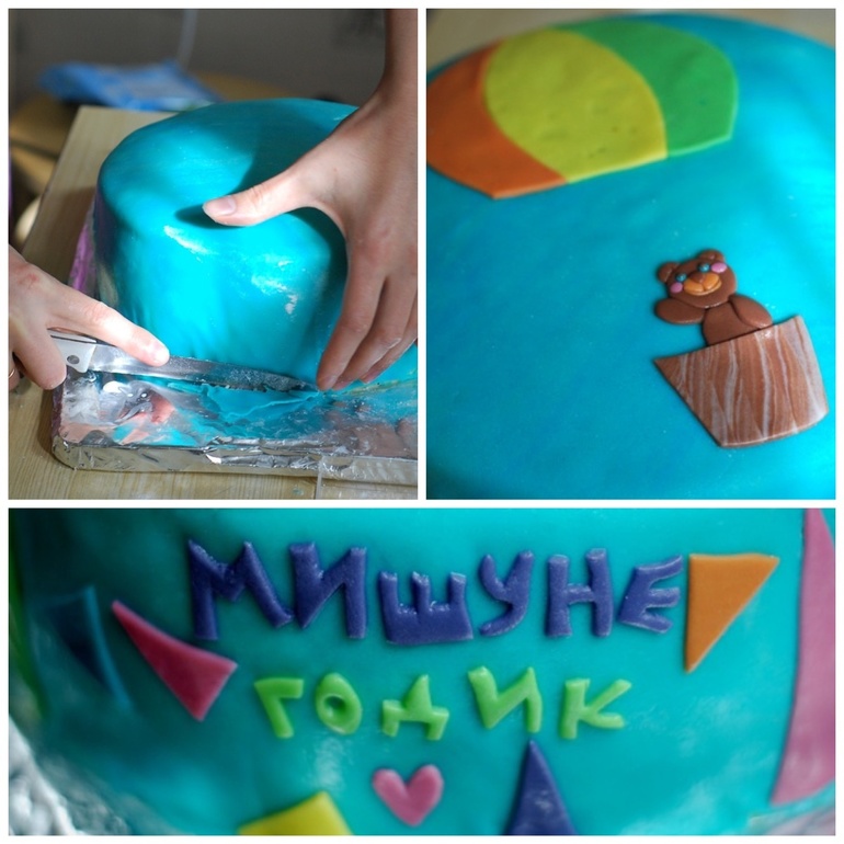 Первый тортик на первый день рождения.