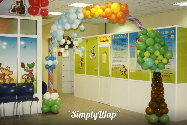 оформление воздушными шарами