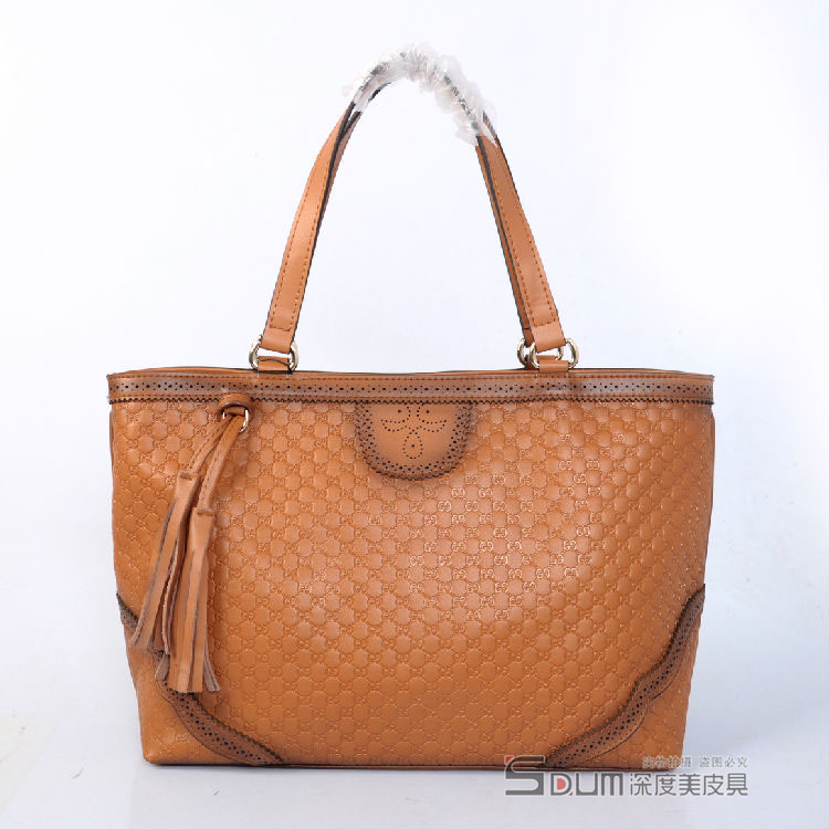 сумка нат/ Кожа, коричневата-рыжая и красная Gucci на молнии