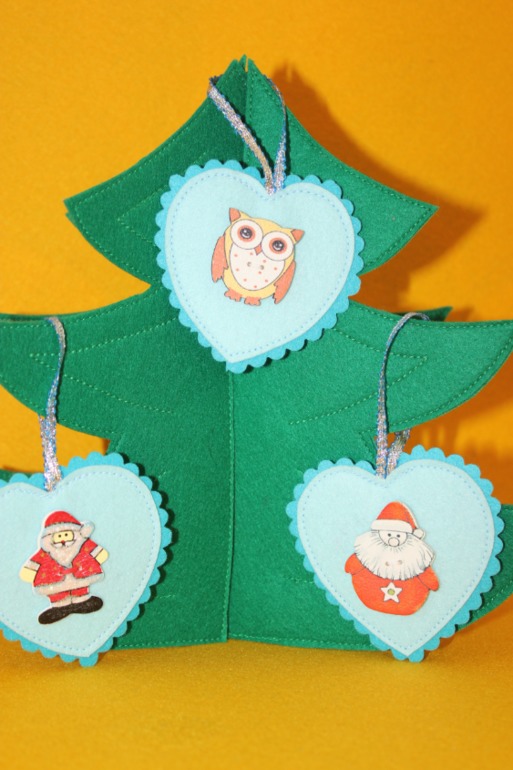 Сердечки на ёлочку.