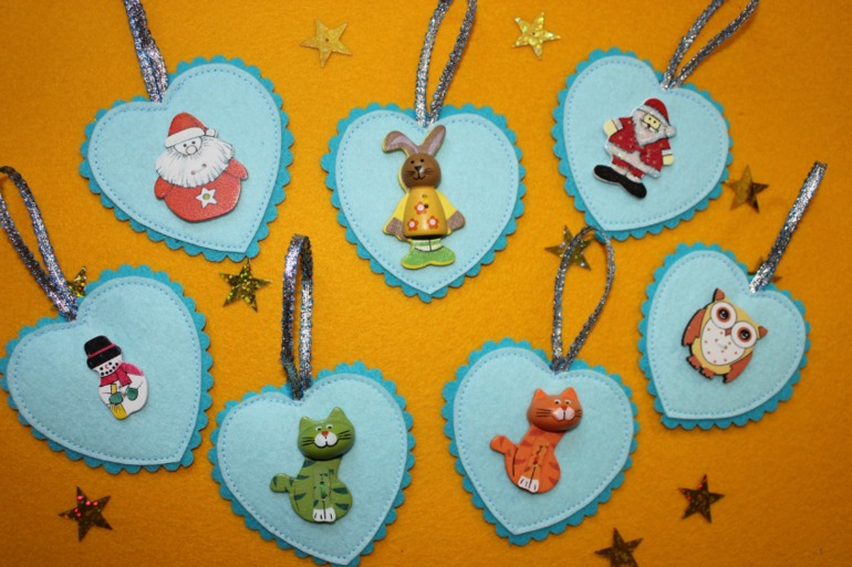 Сердечки на ёлочку.