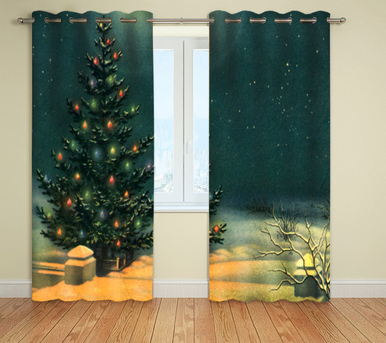 Продаю Новогодние шторы и декоративные подушки
