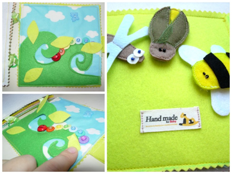 Развивающая книжка из фетра. Насекомые.