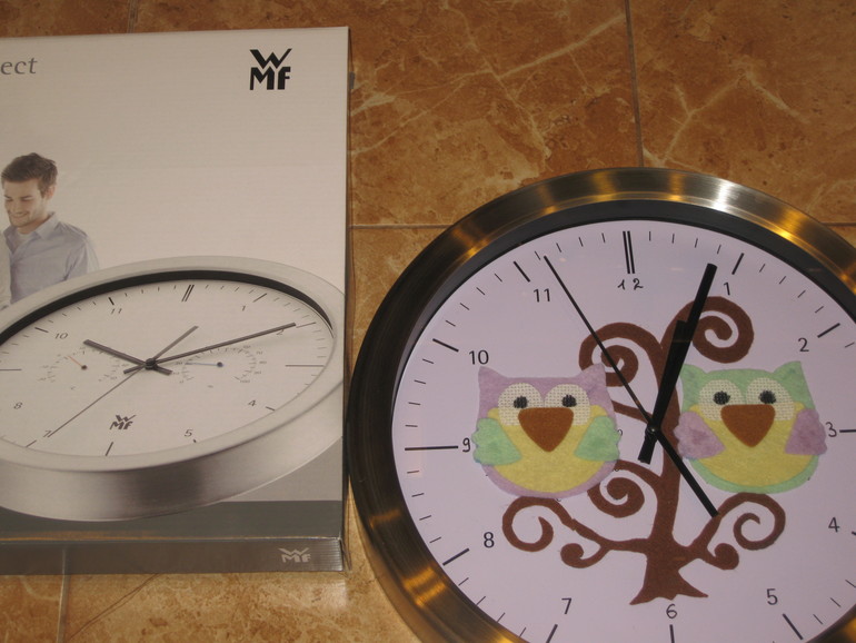 Декорирование фетром настенных часов