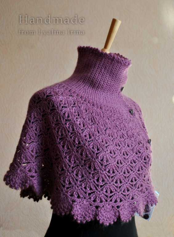 Ажурная пелеринка и брошь Элегия-2