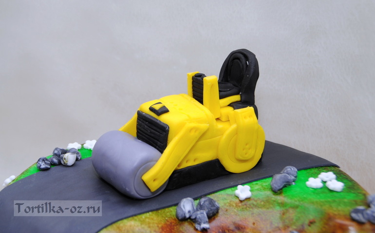Торт для любителя строительной техники