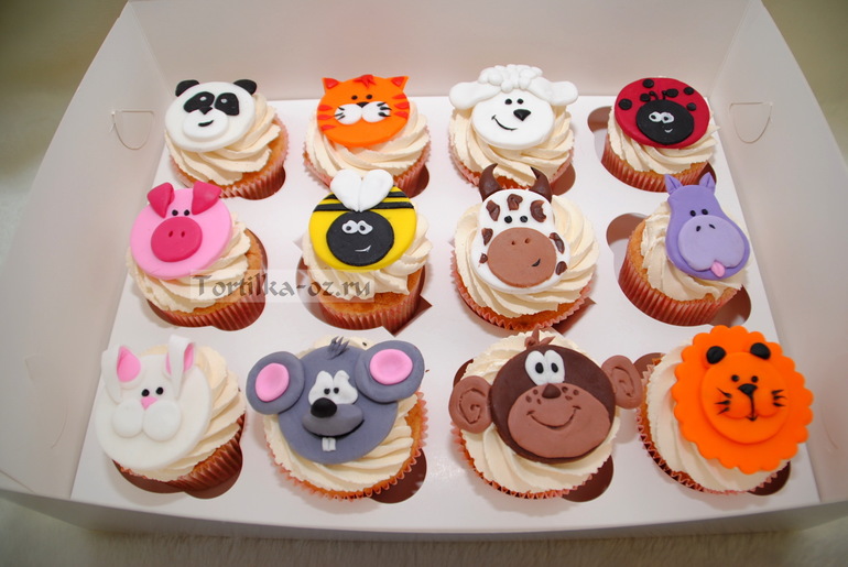 Капкейки с мордочками))