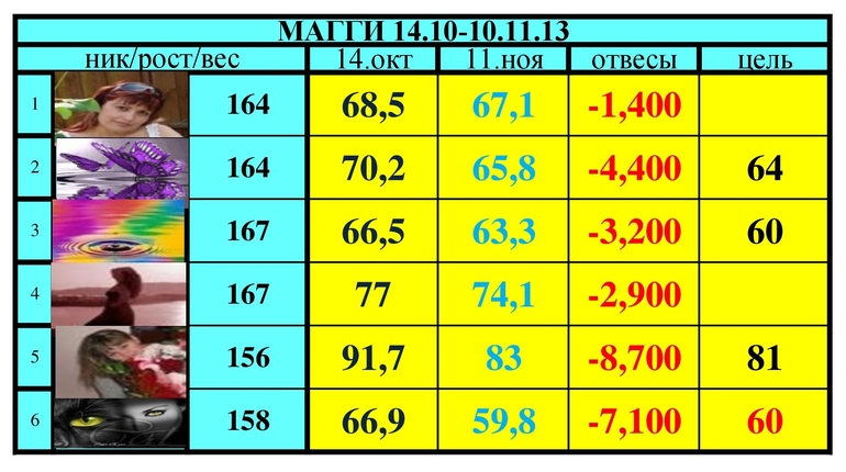 МАГГИ старт 14.10-10.11.13 (ФИНИШ)