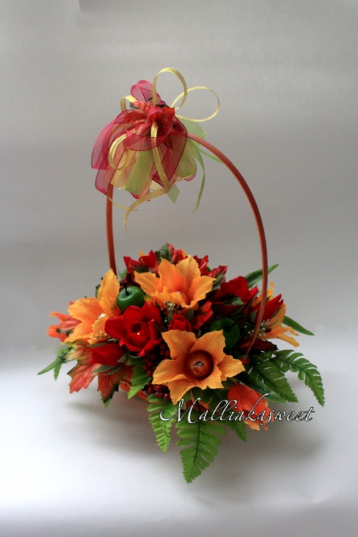 Корзиночка с лилиями