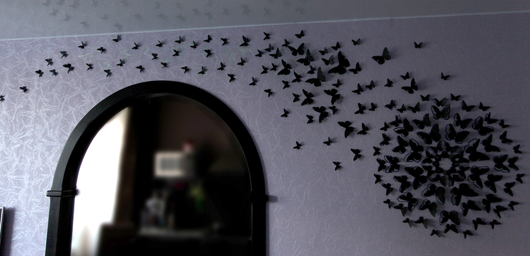 Бумажные бабочки для декора свадьбы