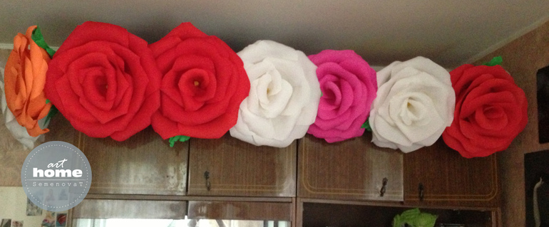 Бумажные розы для фотосесии