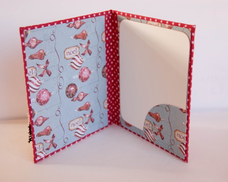 Новогодняя текстильная открытка