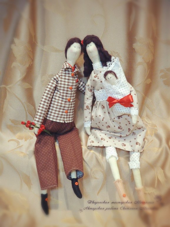 Мои первые куклы в стиле Тильда