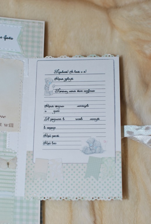 Большой и нежный альбом для мальчика на первый год.