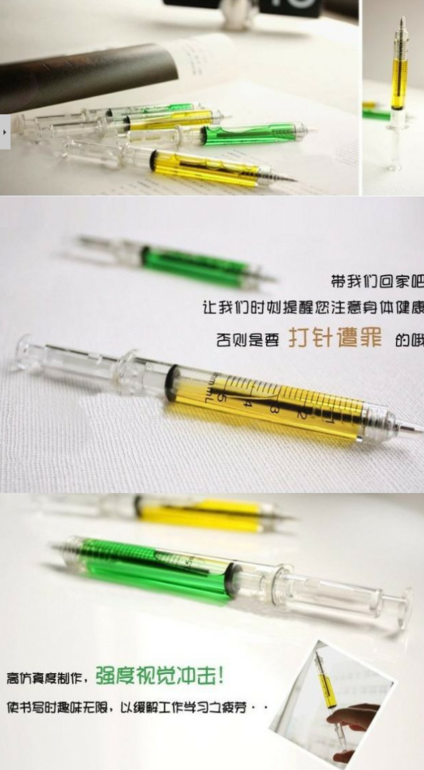 3 выкуп! ручки в виде шприца, цена 17 руб! бымтрый сбор!