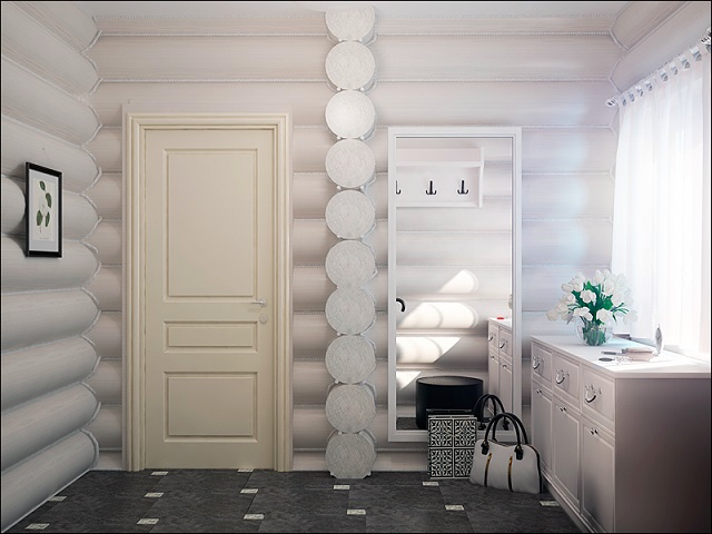 Обалденный белый деревянный дом:)