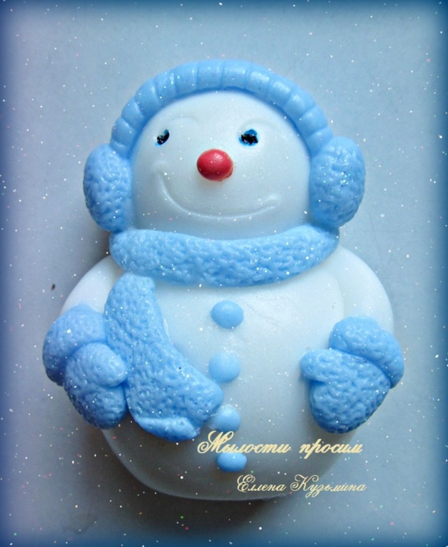 Мыльный набор Снеговик с елкой