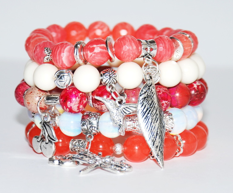 Оригинальные и выразительные браслеты и серьги из натуральных камней!