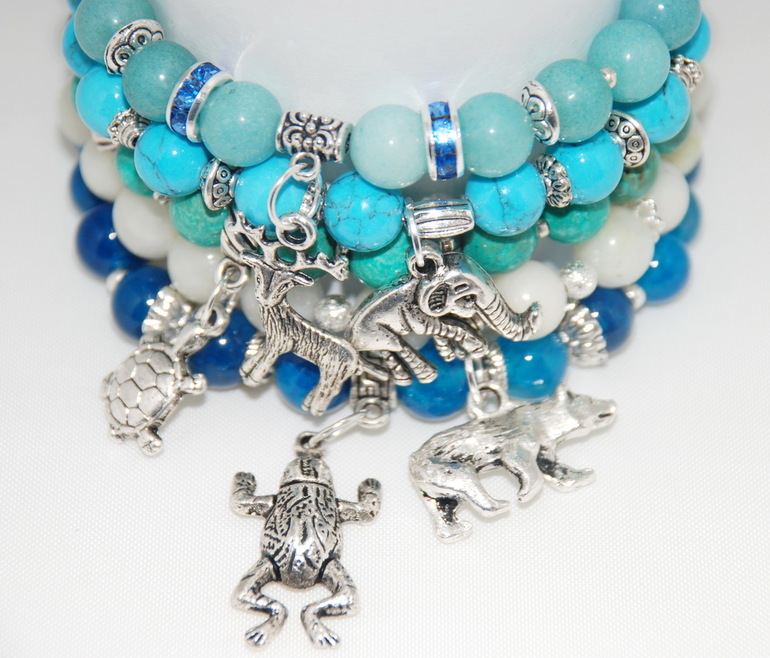 Оригинальные и выразительные браслеты и серьги из натуральных камней!