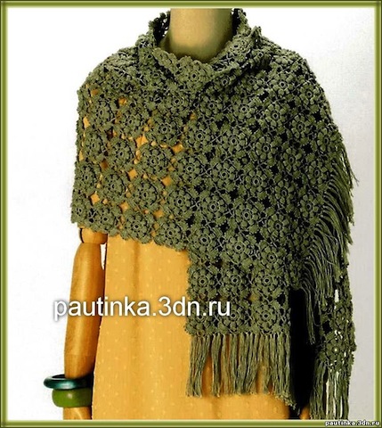 Палантин из цветов. Помогите разобраться!