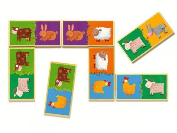 Пристрою Новые игрушки DJECO Макси домино ,  Тропическая рыбалка, Дер. Магниты Ферма, Пазлы