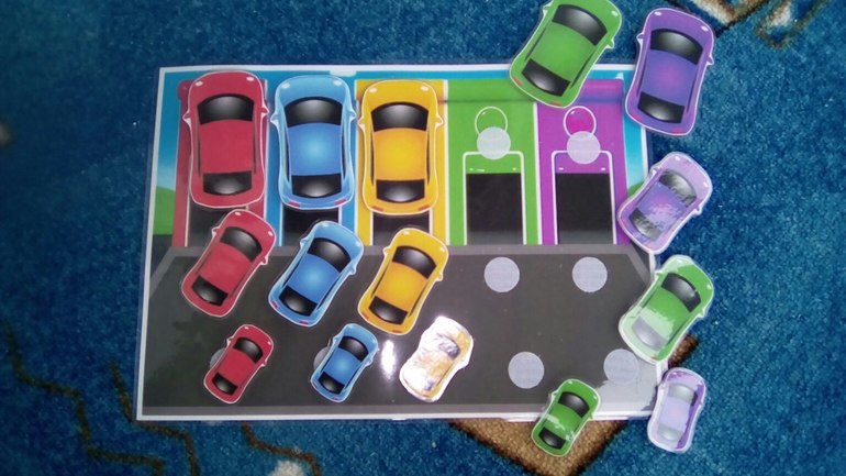 Игра в машины по цветам