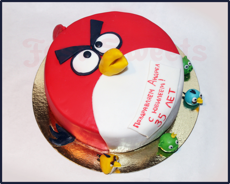 Красная злая птичка