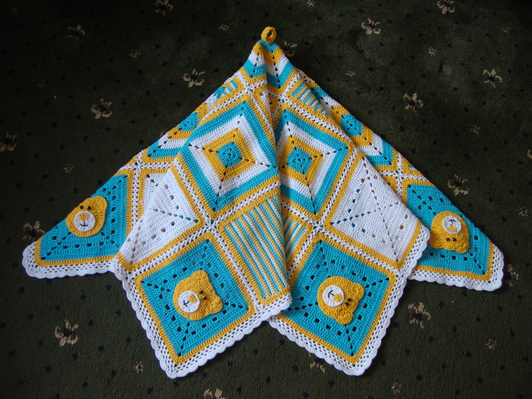 Детский пледик с мишками