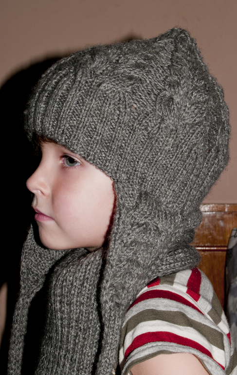 Шапочка и шарф для сына