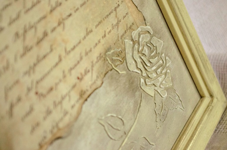 Сотворилось панно письмо с розами