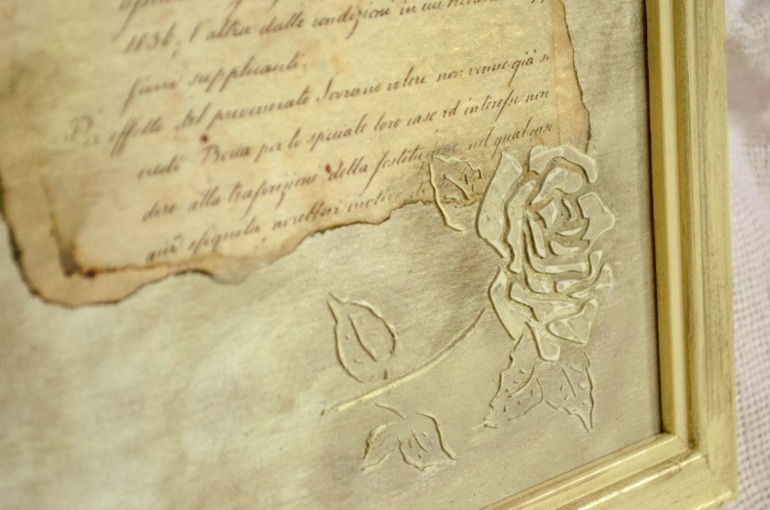 Сотворилось панно письмо с розами