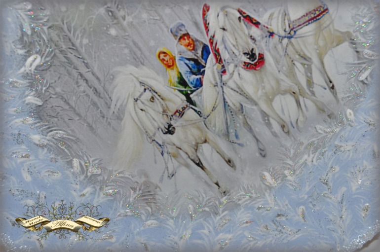 Тарелка "Три белых коня"