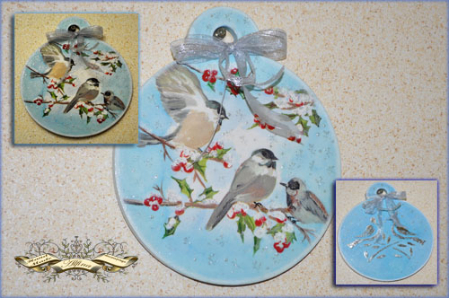 Настенная новогодняя игрушка-панно