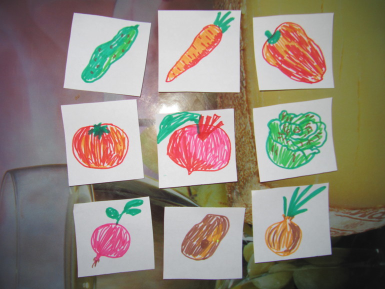 Игра фрукты - овощи своими руками