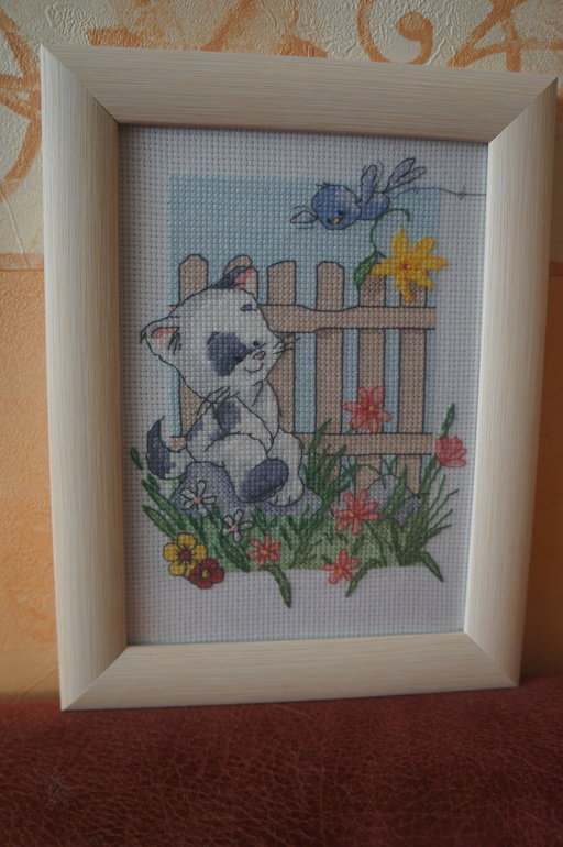 Мой первый опыт самостоятельного оформления вышивки