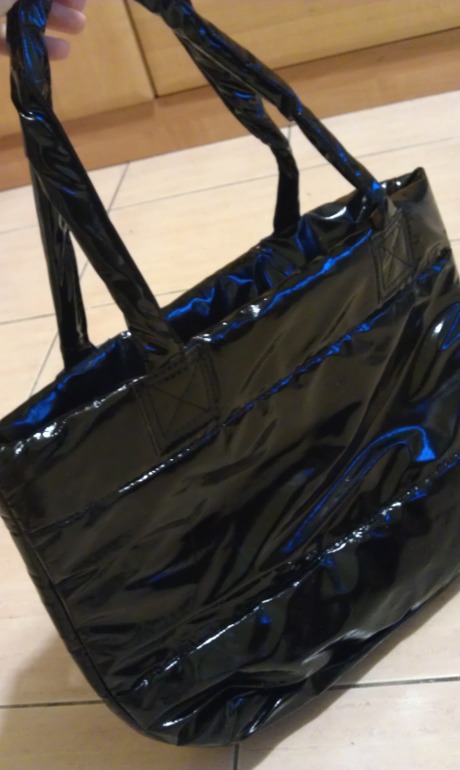 В НАЛИЧИИ !!! Текстильная лаковая сумка (чёрный) - 300руб.